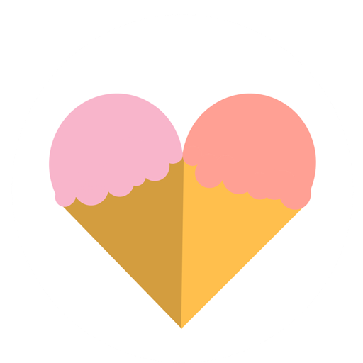 Logo der EiS-App: ein Herz aus zwei Eiskugeln in Waffeltüten