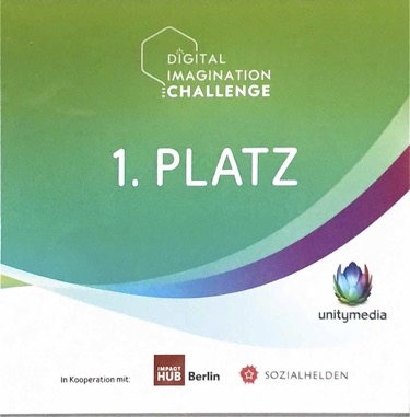 Urkunde 1. Platz Digital Imagination Challenge
